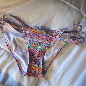 Aztec print colorful swim bottoms